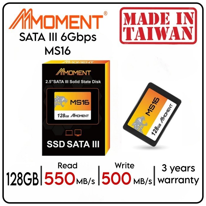 MOMENT SSD MS16 128GB / 256GB / 512GB / 1TB / 2TB SATA 2,5" HIGH SPEED ORIGINAL BEST QUALITY