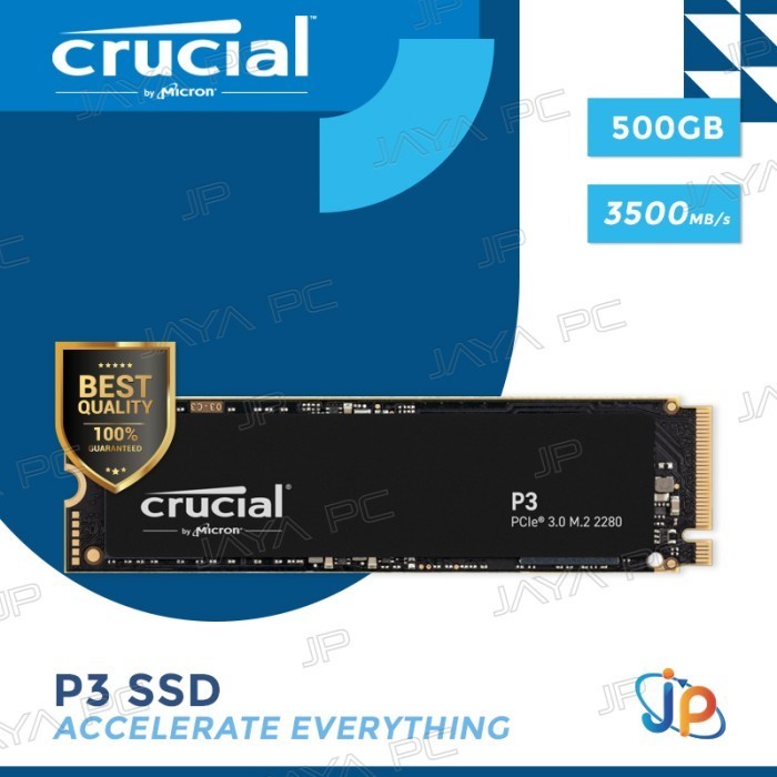 MICRON CRUCIAL SSD P3 M.2 PCIE NVME 2280 500GB - GEN3 SSD 500 GB ORIGINAL BEST QUALITY