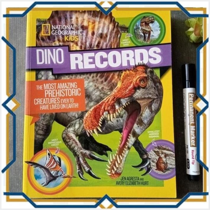 [BAC] BUKU NATGEO KIDS DINO RECORDS PRELOVED