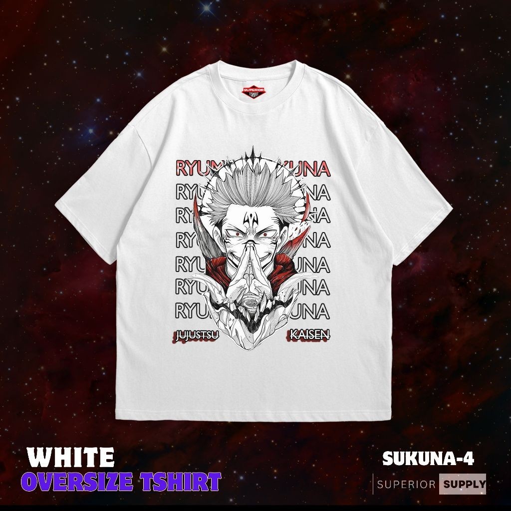 SUPERIOR Kaos Ryomen Sukuna Oversize Jujutsu kaisen kaos anime sukuna-2