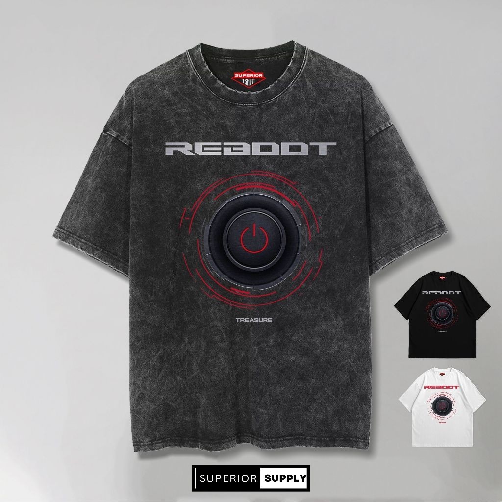 SUPERIOR KAOS TREASURE OVERSIZE STONEWASH WASHED TSHIRT TREASURE ROAD TO JAKARTA TR-10