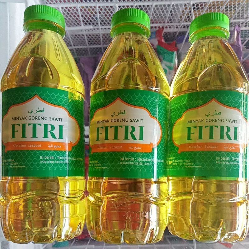 

Minyak Goreng FITRI. Kemasan botol 400 ml.