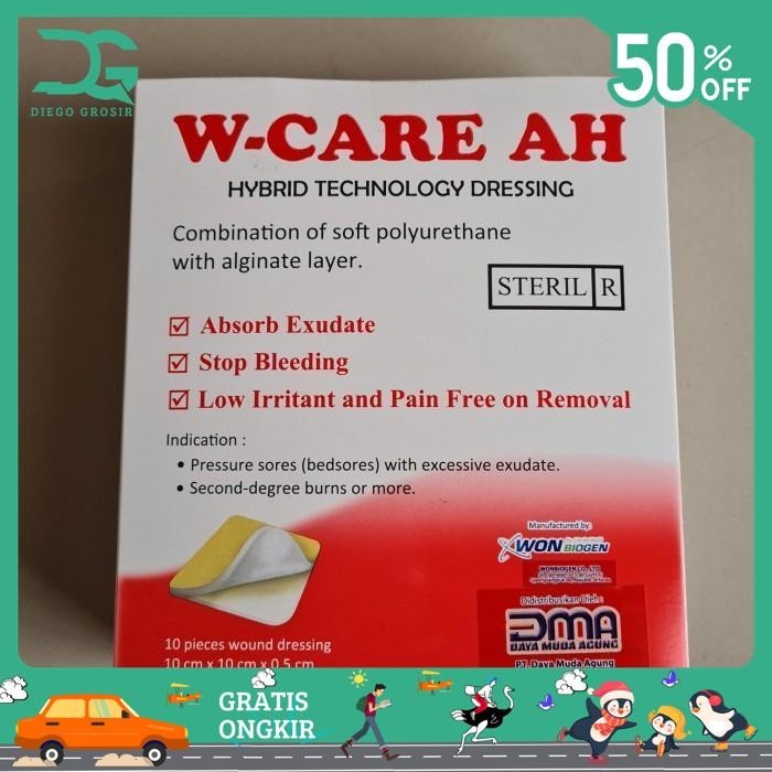 GRATIS ONGKIR W CARE AH / W-CARE AH / WE CARE AH / PERBAN LUKA FOAM DRESSING 