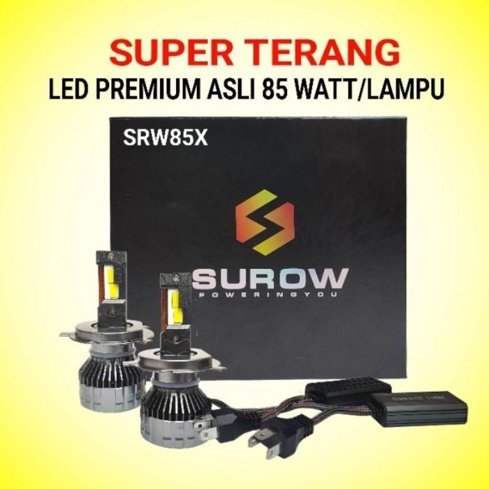 (MRA) LAMPU LED MOBIL SUROW SRW85X SUPER TERANG H4 H11 H16 H8 H9 HB3