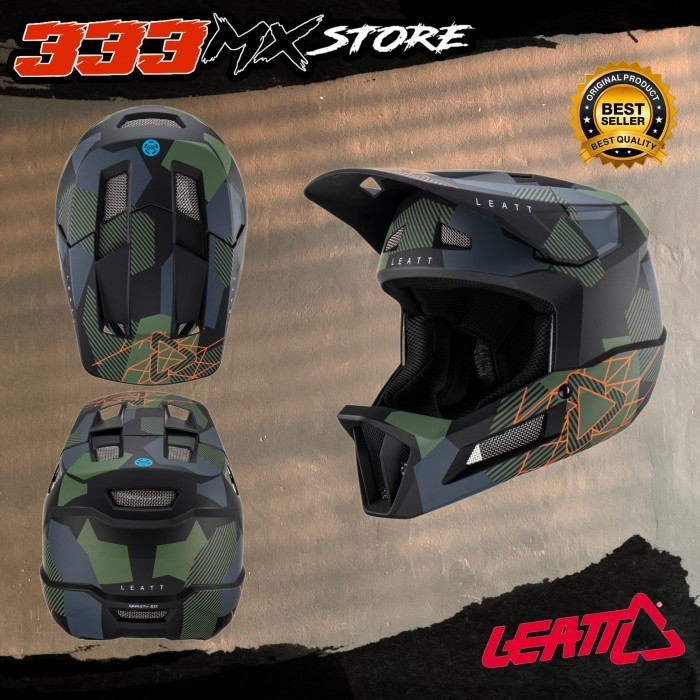 Terbaru Helm Mtb Leatt Gravity 2.0 Camo Helm Downhill Leatt 2.0 Full Face Ori Promo Terlaris