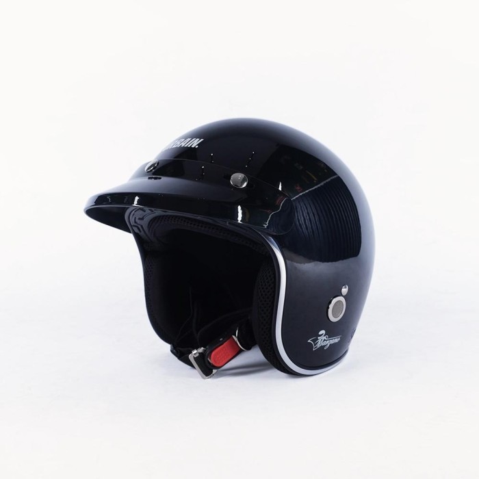 * URBAIN HELM RETRO BOGO HITAM PRIA INDONESIA VS EVERYBODY -TERLARIS