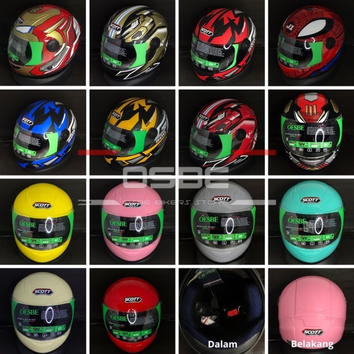 HELM FULL FACE ANAK SCOTT / HELM FULL FACE ANAK ANAK COWOK / HELM FULL