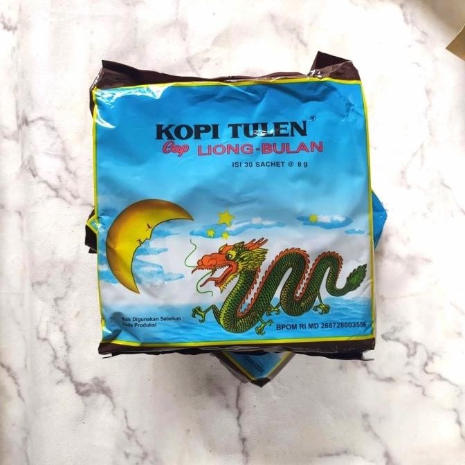 

kopi liong bulan tanpa gula 1 pack (isi 30 sachet @8gr)
