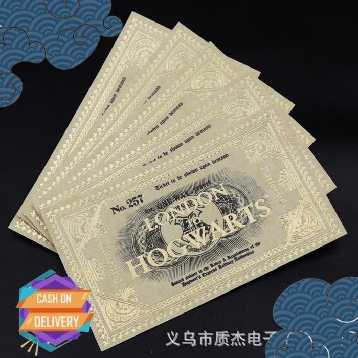 

Hptb Ticket Bus Harry Tiket Bis Platfom 93/4 London Hogwarts Bookmark Pembatas Buku Kartu
