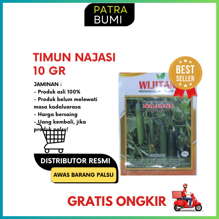 Benih Timun Najasi 10 Gram Benih Ketimun Hibrida Najasi 10Gr Dari Wiji