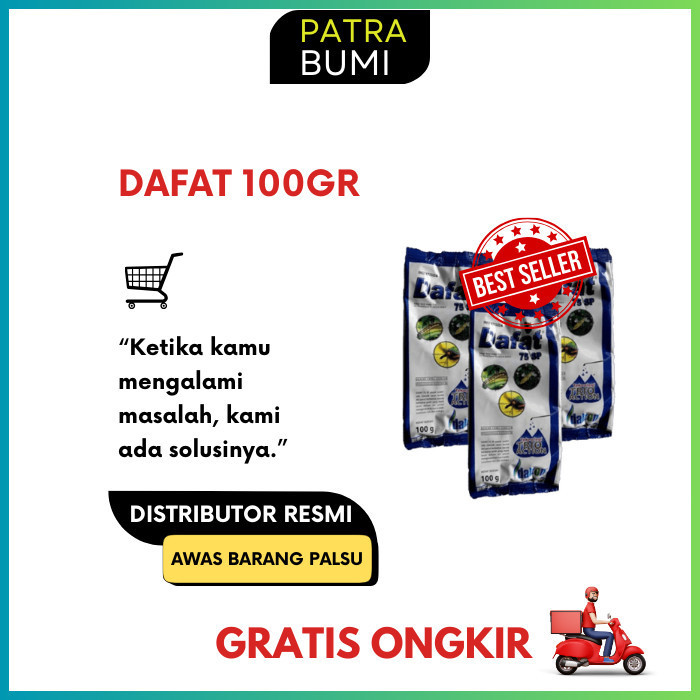 Insektisida Bahan Aktif Asefat Dafat 75 Sp 100 Gram