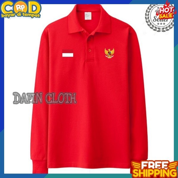 Kaos Merah Unisek Seragam Merah Putih Baju Logo Burung Garuda Kaus Kemerdekaan Baju Atasan Unisex Ka