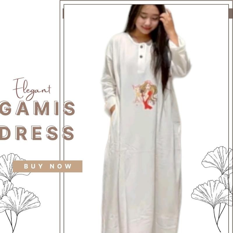 Gamis Kaos Long Slavina/Dress Gamis/Gamis Kaos Dress Kantong Dress Muslim Nyaman Panjang