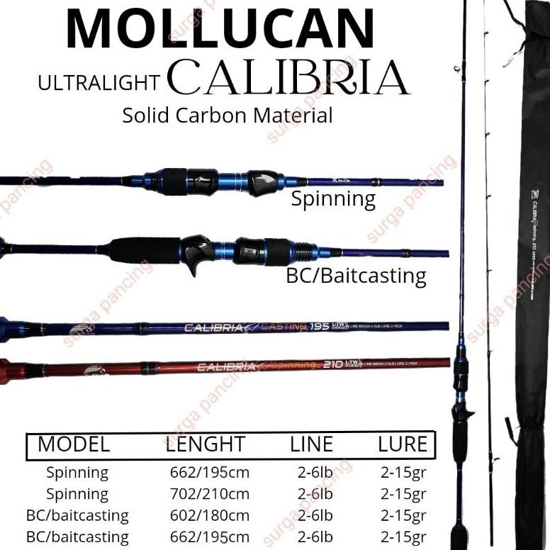 To94 joran ultralight mollucan CALIBRIA solid carbon 2-6lb spinning / bc Original