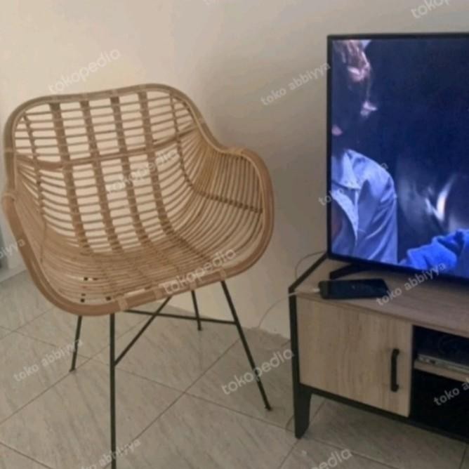 Kursi Rotan Kaki Besi Kursi Kafe Rotan