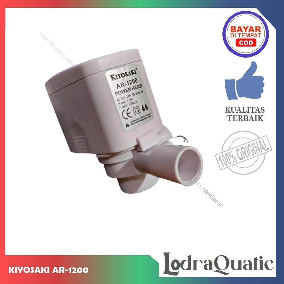 PROMO TERMURAH POMPA AIR AQUARIUM KIYOSAKI AR 1200 NAIK 1 M 1000 LITER FILTER AQUARIUM KECIL POMPA A