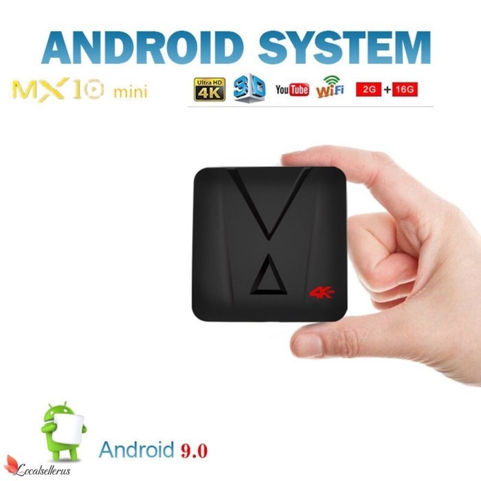 :0:0:0] Android TV BOX Mx10 Mini 16GB Smart TV Box Android 9.0 RK3328 Full APP