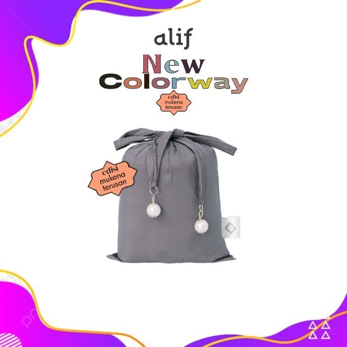 Alf By Alif Mukena Terusan Ni Travel - Ultimate Gray
