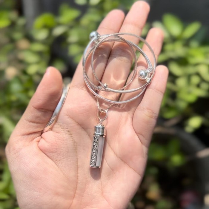 Open DS] Set 3 Bulanan Bayi Kalung Liontin Gelang Perak Asli Silver 925