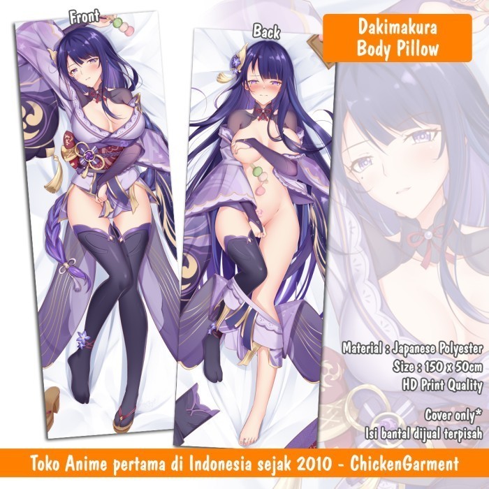 Ready Raiden Shogun Dakimakura - Sarung Bantal Guling - Genshin Impact