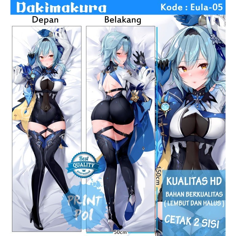 Ready Dakimakura Eula Genshin Impact GAME - Sarung Bantal Panjang ANIME 04