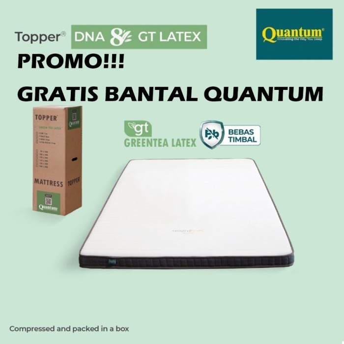 Ready Quantum Topper Greentea Latex DNA 8 Cm 140X200 Cm Mattress Topper Box
