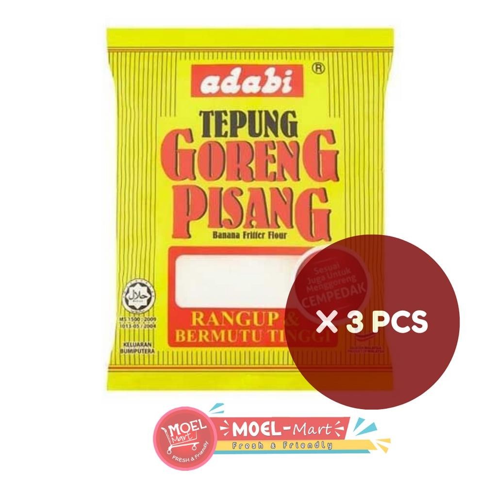 

ADABI TEPUNG GORENG PISANG 3 Pcs x 80GR