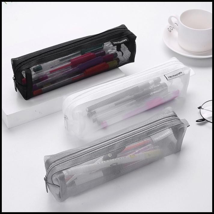 

BEST DEAL TEMPAT KOTAK PENSIL JARING / MESH ZIPPER PENCIL CASE / PENSIL POUCH