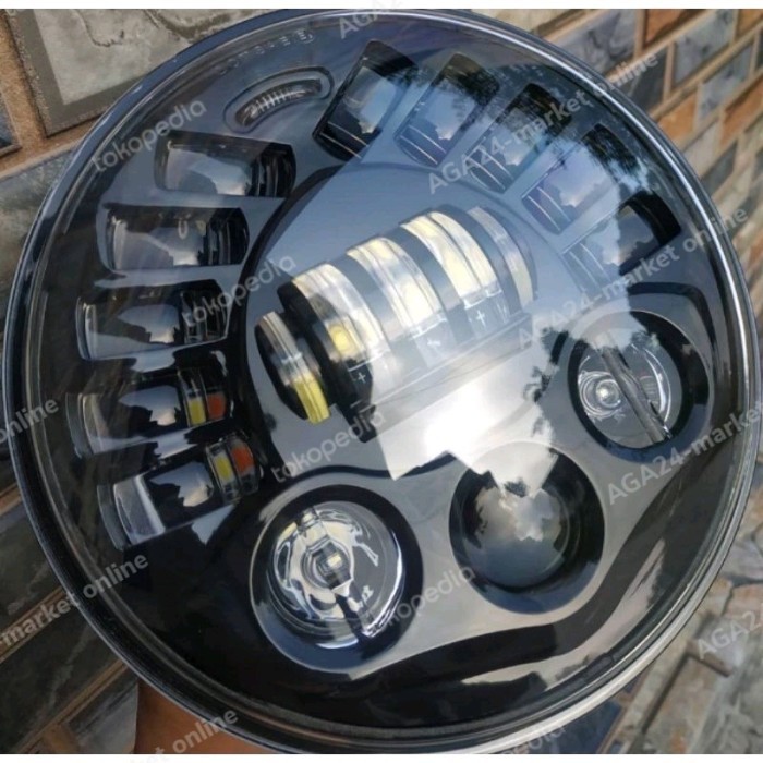 New Reflektor Lampu Daymaker Bulat 19 Led 7Inch Pnp Vixion Old Rx King New Bebas Ongkir