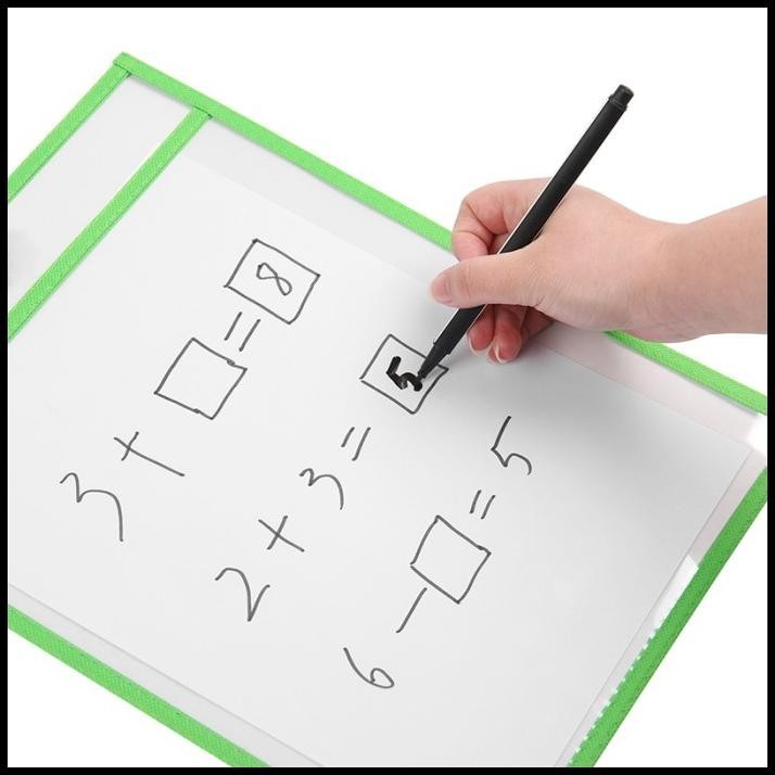 

GRATIS ONGKIR WIPE CLEAN POCKET REUSEABLE / REWRITABLE SHEET / POCKET TEMPAT DOKUMEN !!