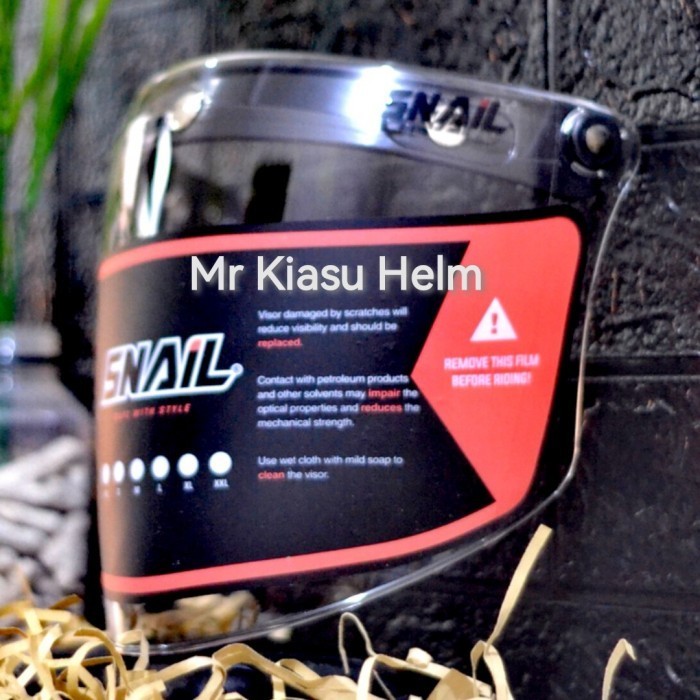 Visor Kaca Helm Bogo Venom Merk Snail Original Clear Bening Retro