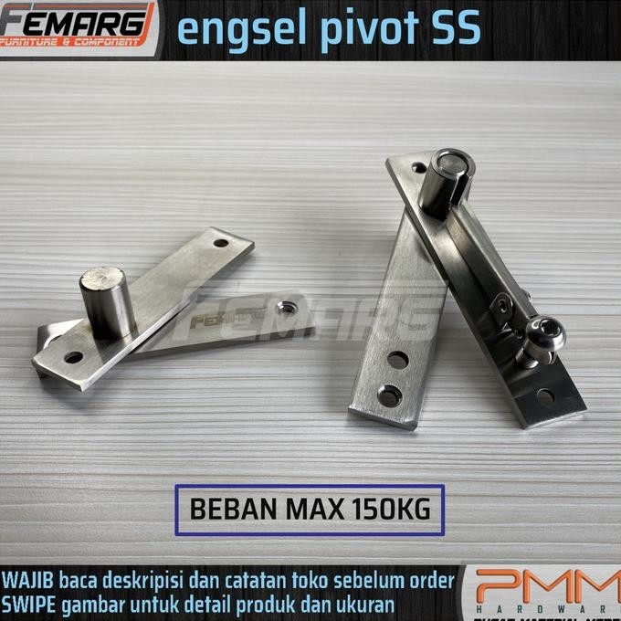 Engsel Pivot Ss Femarg | Engsel Stainless Steel Pintu Lemari Kayu