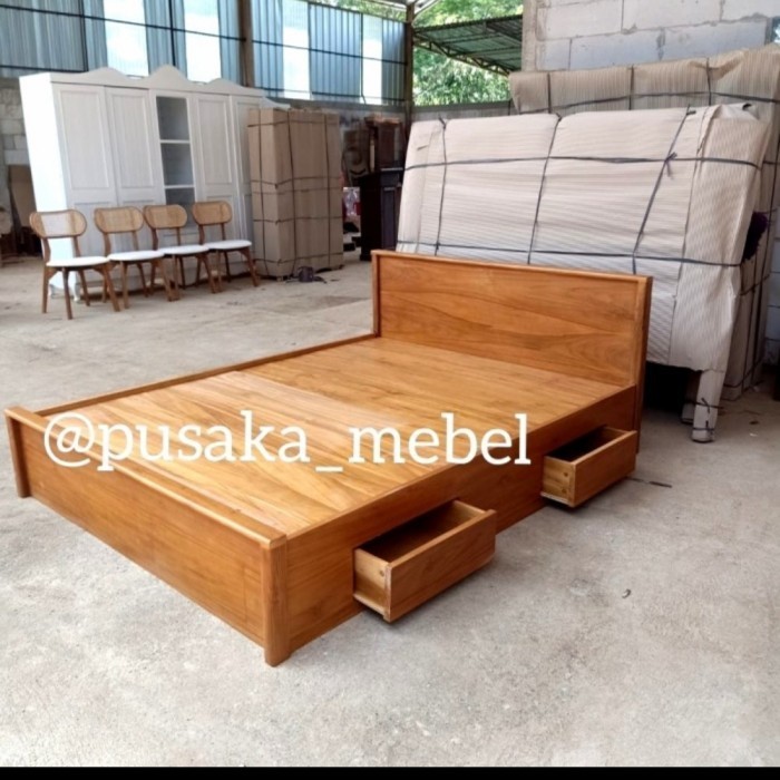 po khusus dipan minimalis laci kayu jati, buffet laci minimalis kayu
