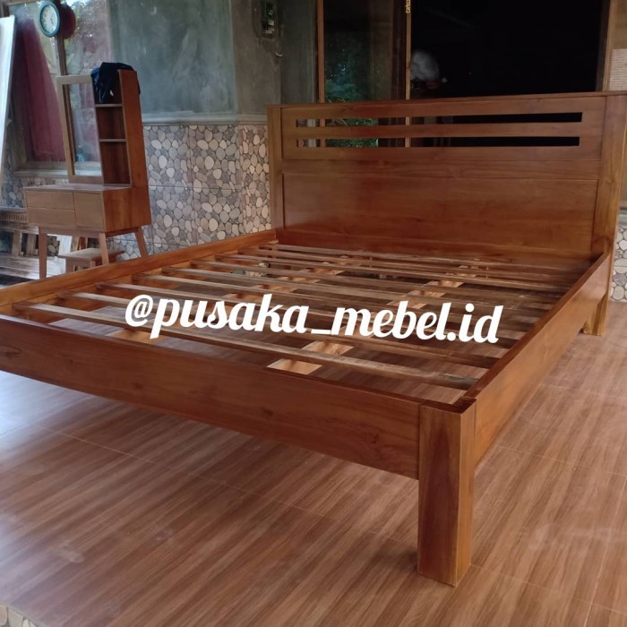 Dipan Minimalis Jati Jepara, Ranjang Tempat Tidur Minimalis Kayu Jati