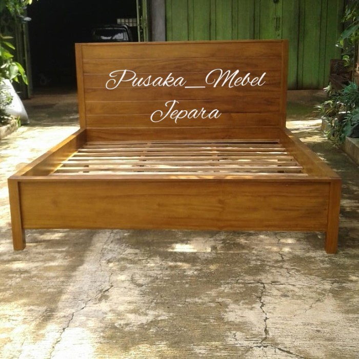tempat tidur minimalis jati - dipan minimalis jati - dipan jati jepara