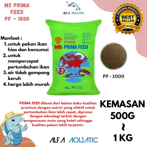Termurah Pelet Ikan PF 1000 isi 500g/ 1kg Pakan Ikan Hias
