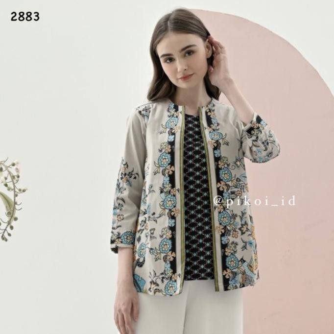 Baju Batik Wanita Jumbo / Atasan Batik Modern Big Size Kantor Seragam