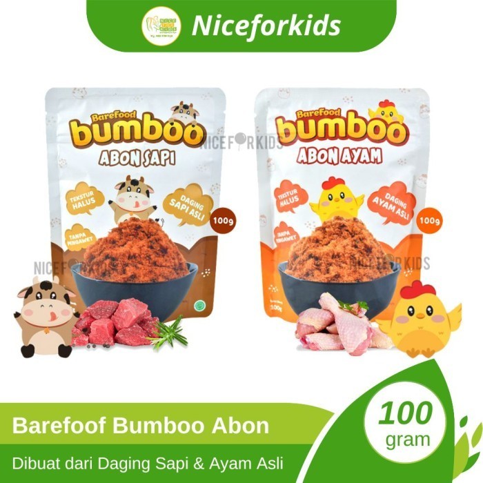 

BERGARANSI Barefood Bumboo Abon Ayam 100 gr / Abon Sapi 100gr