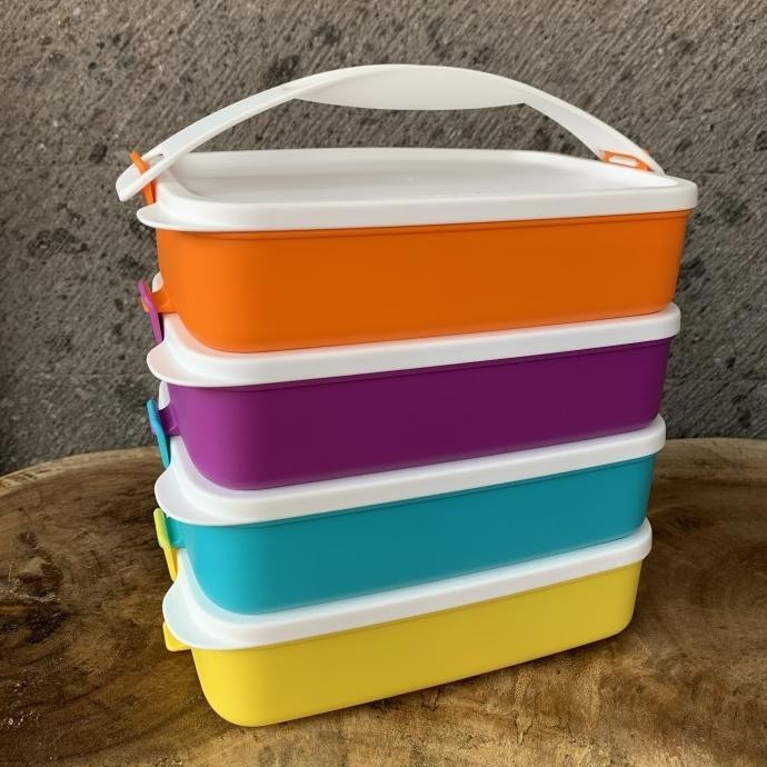 Rantang Susun Tempat Makanan Lunch Box Tupperware Murah 4 Susun