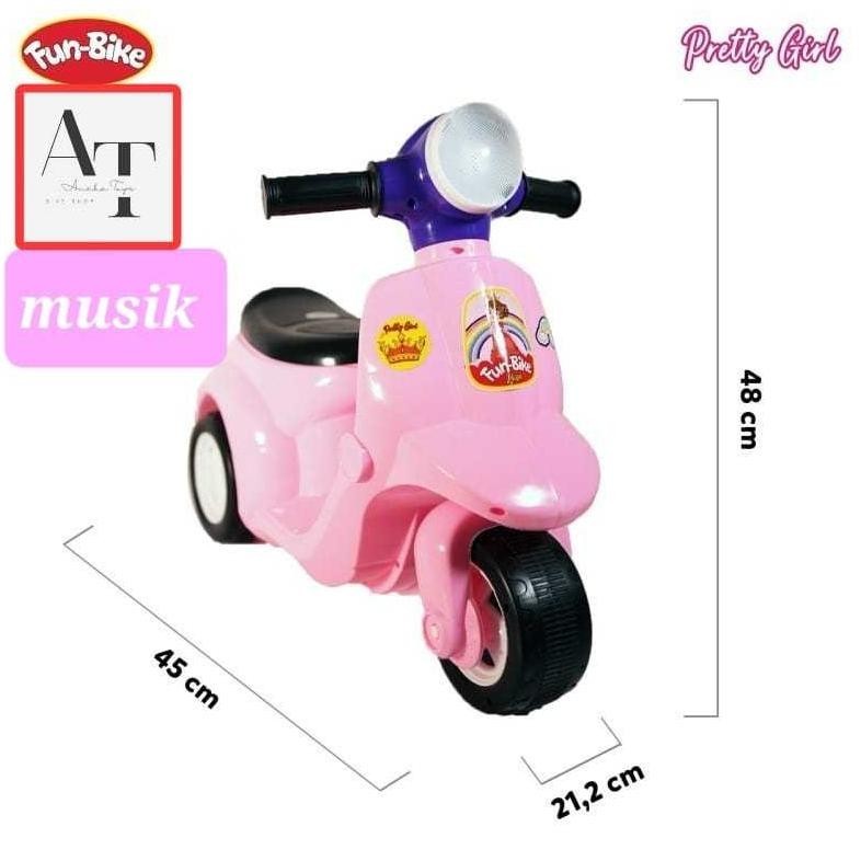BDG Funbike Vespa (Musik) Mainan Anak Vespa Tangung TERLARIS