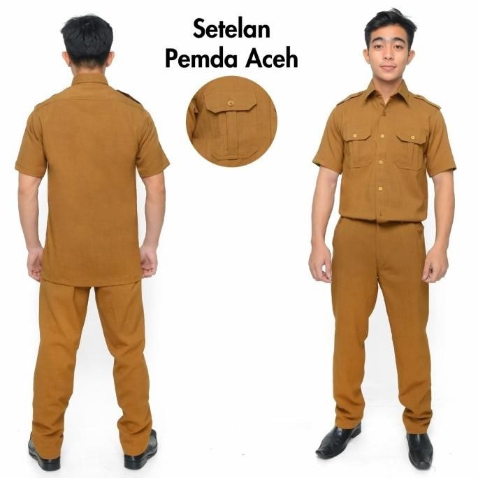 Seragam Pemda Pria Baju Pemda Aceh Pria Kemeja Pria Khaki