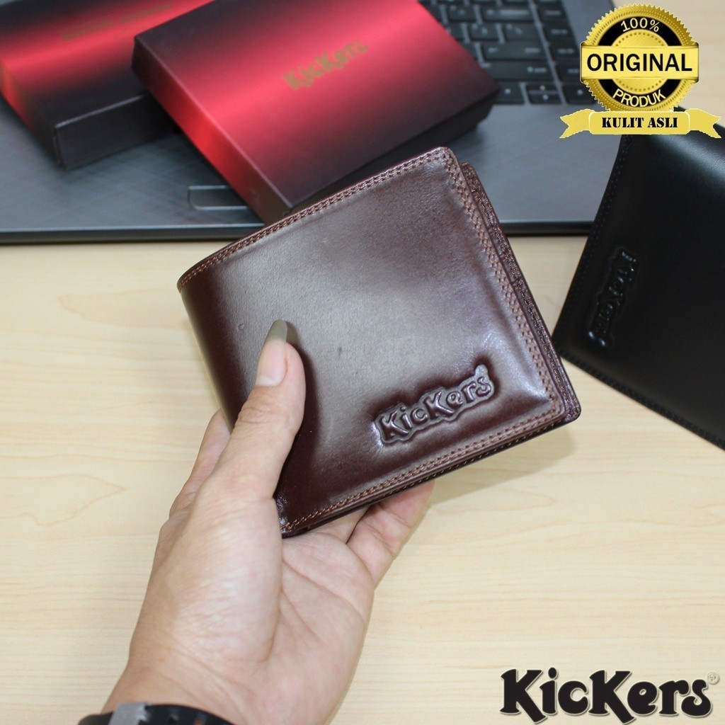 [ONLINE EXCLUSIVE] dompet kulit sapi asli kickers tahan api original murah berkualitas dompet kartu