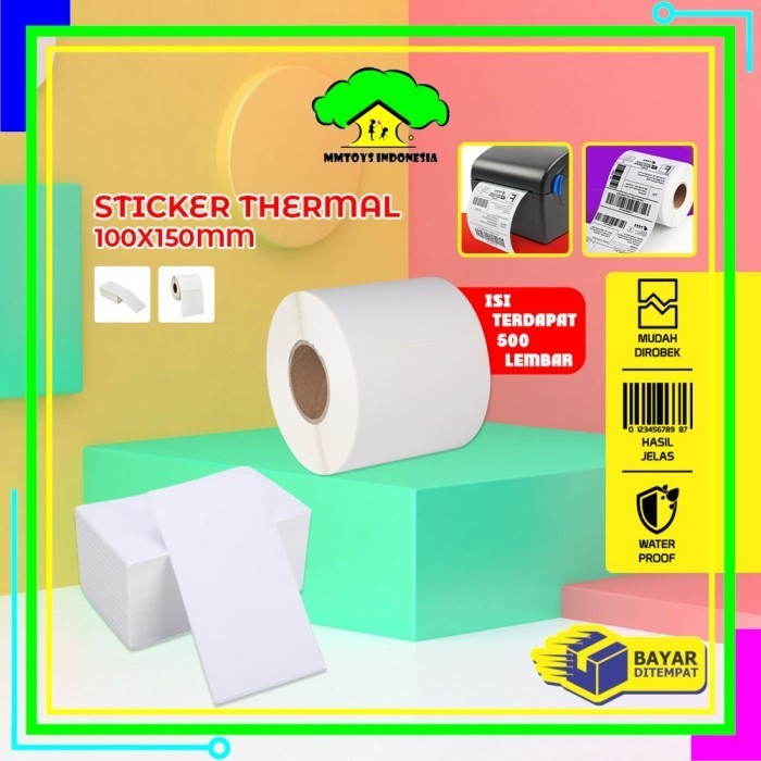 

Terbaru Mi-A72 Label Sticker Thermal 100X150 Mm Isi 500 Lembar / Kertas Stiker Promo Terlaris