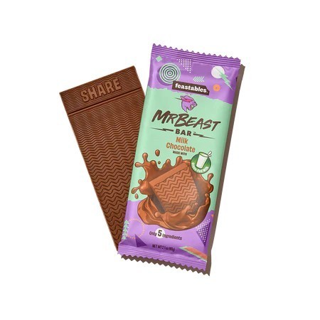

MR BEAST FEASTABLES-MILK CHOCOLATE-2.1OZ-100% ORIGINAL-IMPORT
