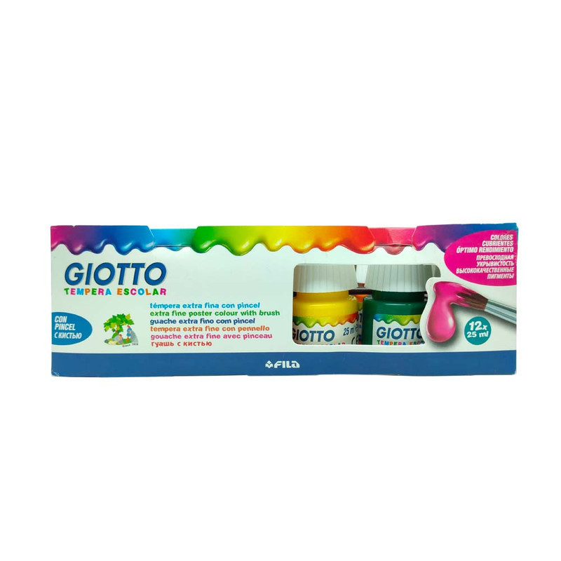

Giotto Paint 25Ml, 12 Pcs + Brush