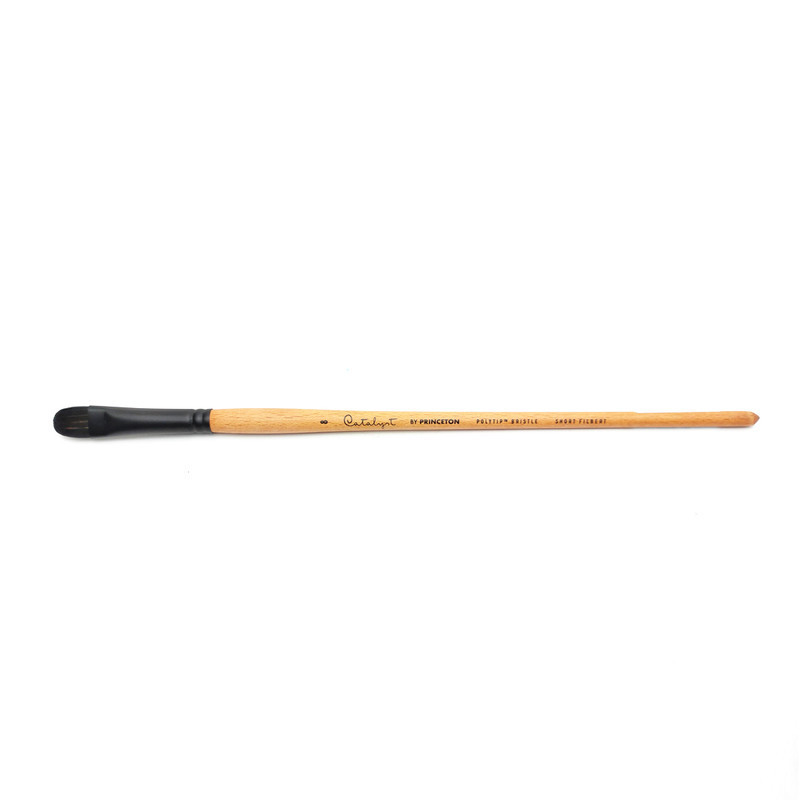 

Princeton Catalyst Synthetic Long Handle Short Filbert Sz 8