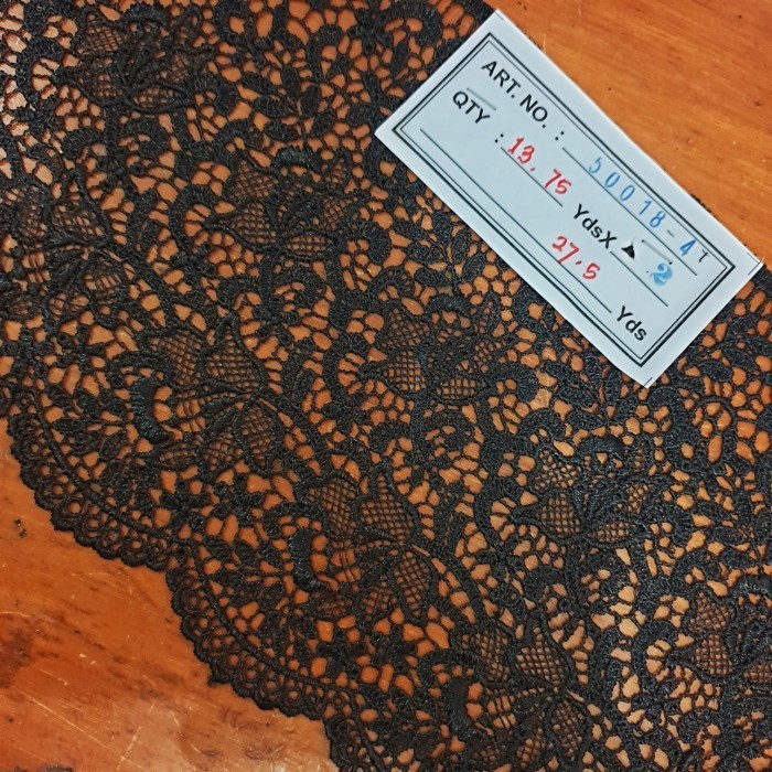 

Renda Bordir Giper Schiffli Chemical 18cm dan 23cm per Yard eceran