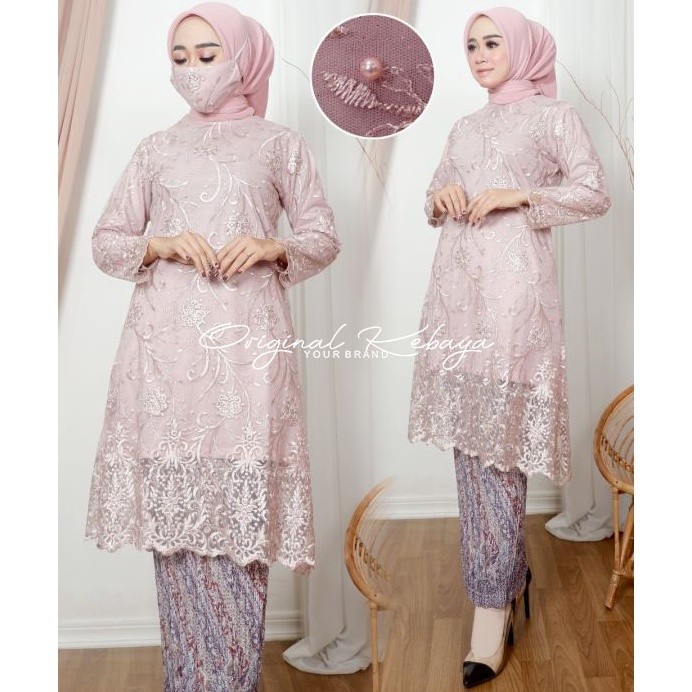 [EXCLUSIVE] MODEL TERKINI Bagus Dipakai.. Kebaya Tunik / Tunik Brokat / Kebaya Modern / Kebaya tile