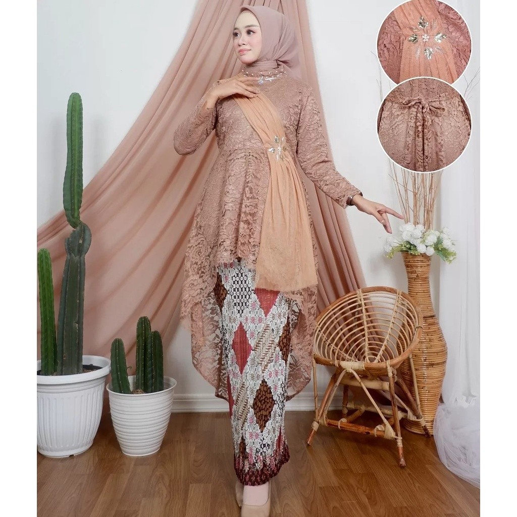 [EXCLUSIVE] MODEL TERKINI kebaya brukat/ kebaya wisuda modern remaja 2022 mewah/ kebaya dewasa