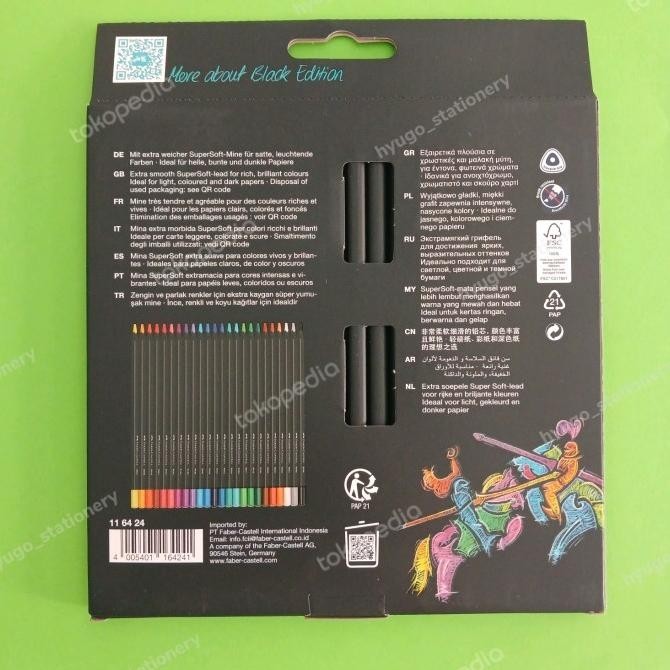 

Pensil Warna Colour Pencils Faber Castell Black Edition 24 Warna Kolek